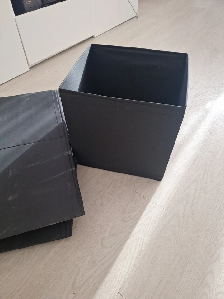 8 Stück Ikea Box/Fach,faltbar ,Schwarz,Stoff /karton Box ,38cm.Bx33cm.Lx33cm.H - Bild 2 von 2