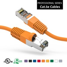 15 Pack of 4Ft CAT5E Shielded FTP Ethernet Network Booted Cable Orange