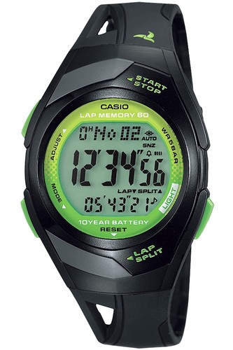 Casio STR-300J-1AJH Wristwatch Men's Black Used From Japan