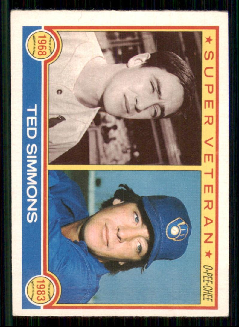 1983 O-Pee-Chee Ted Simmons St. Louis Cardinals/Milwaukee Brewers #33