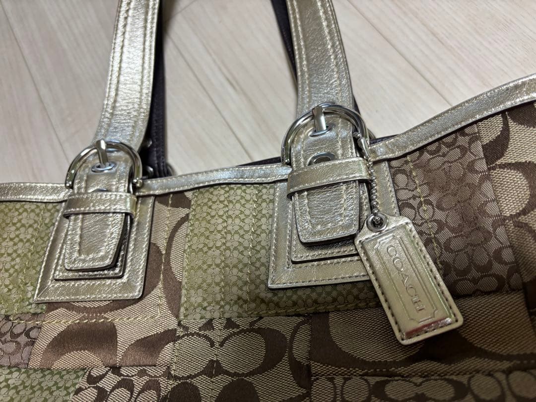 Coach Patchwork Tote Bag Brown A4 PC Compatible U… - image 3