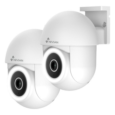 Nivian PTZ-WLAN-Kamera 2K IP65 mit automatischer Verfolgung, 2 Stück