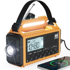 5000 Emergency Weather Radio with AM/FM/NOAA/SW, 5 Ways Powered Solar Hand Cr...