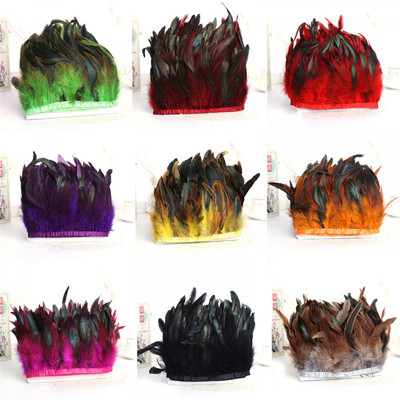 1-10M Rooster Chicken Feather Tail 13-18CM Trim Party Clothing Millinery 16Color