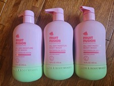 Bath Body Works Fruit Fusion WATERMELON WHIRL Moisture Body Wash 16 Oz Set Of 3