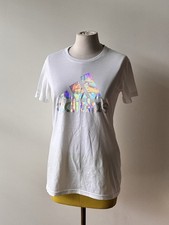 NWT adidas White Holographic Foil Logo Go To Performance Tee Women’s S