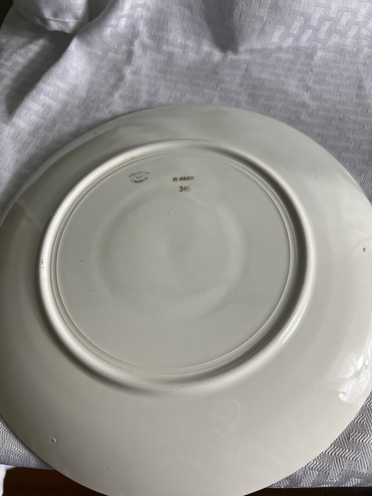 Dresden China Floral Rose 10” Plate R4586