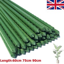 Image of Green Flower Metal Sticks Garden Canes Grow Plant Support Stakes 60cm/75cm/90cm