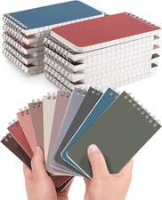 Small Top Spiral Notebooks Bulk 3X5 Inch, 30 Packs Pocket Notepad, Mini Pads 10 