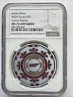 2023 1oz SILVER $1 ANTIQUED COLORIZED JAMES BOND 007 CASINO ROYALE NGC MS70 FR