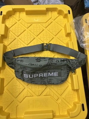 SS23 Supreme Field Waist Bag Belt Pack Olive Gonz Water Resistant Gonzales Poems