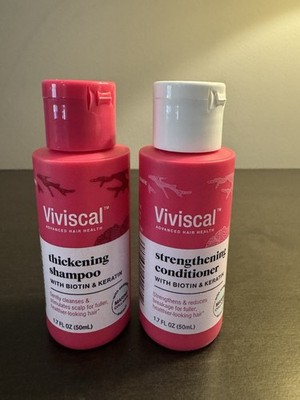 Viviscal Thickening Shampoo & Conditioner 1.7 oz 50 ml Each Travel Size NEW