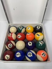 Mini Pool Ball Set 1.5  Billiard Balls Full Set of 16 With Box