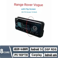 12.3'' Android Car radio Stereo Flip Screen For Land Range Rover Sport 2013-2017
