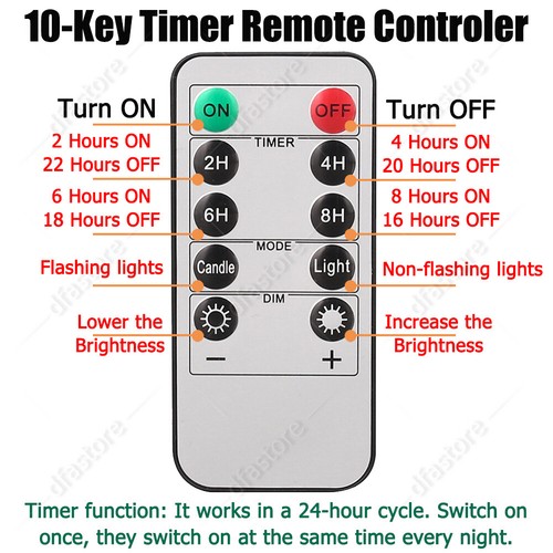 6PCS Flameless LED Candle Tea Lights Flickering with Timer Remote Control XMAS - Picture 4 of 19