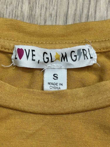 Love Glam Girl Girls Yellow Tie Front Sleeveless Tank Bumblebee Bee Happy Small - Picture 2 of 5