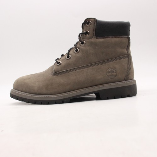 Timberland Premium Boy’s Size 6 Women’s 7.5 Boots Waterpoof Light Grey Nubuck - Picture 3 of 10