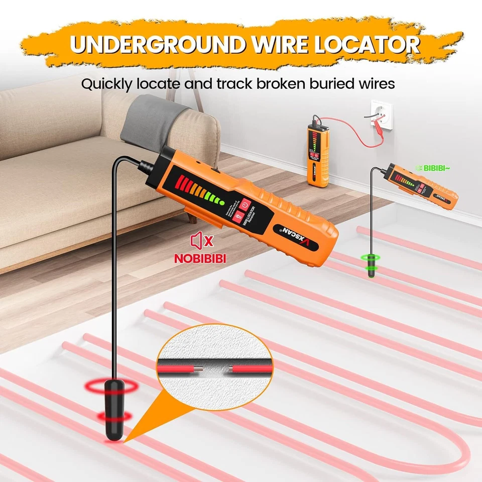 VXSCAN F04 Underground Cable Non-Destructive Locator Wire Tracker Cable Tester - Bild 4 von 4