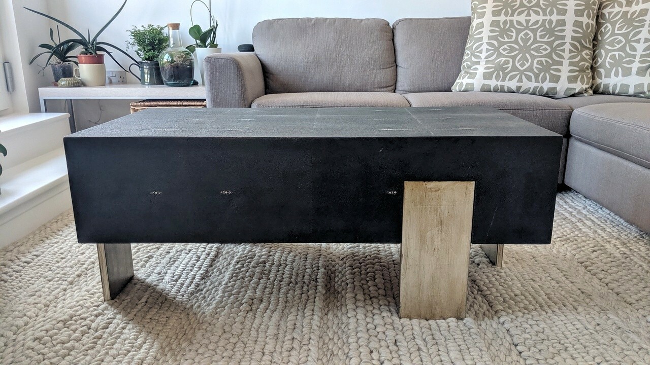 SHAGREEN LEATHER COFFEE TABLE