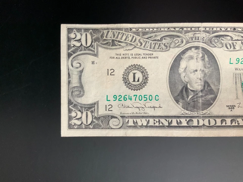 1988A $20 DOLLAR BILL L92647050C - Image 3 of 4
