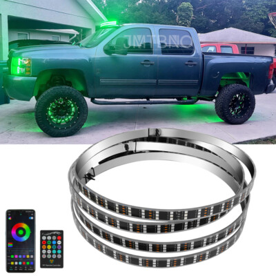 For Chevy Silverado 1500 2500 15.5'' LED RGB Wheel Ring Rim Light w ...