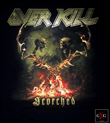 OVERKILL cd cvr SCORCHED Official TOUR '24 SHIRT LRG New taking