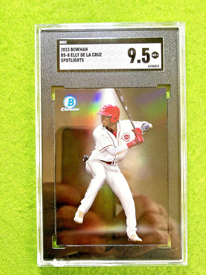 Elly De La Cruz SPOTLIGHT BOWMAN CHROME REFRACTOR ROOKIE CARD SGC 9.5 2023 RC