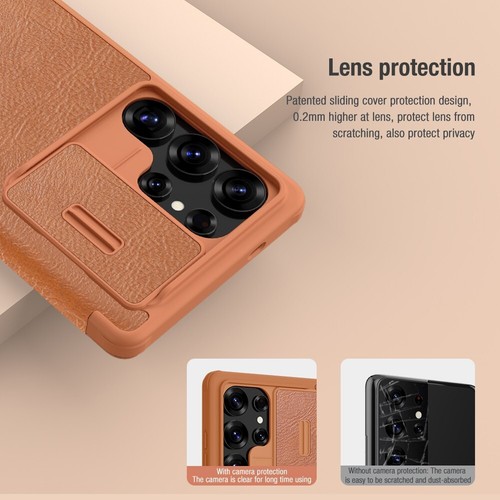 Nillkin Kunstleder Handyhülle Objektiv Schutz Flip Case f Samsung S25 Plus Ultra - Bild 3 von 26