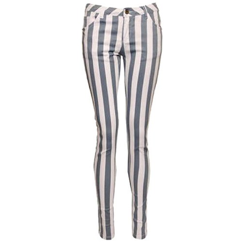 Ladies Grey High Waisted Vertical 