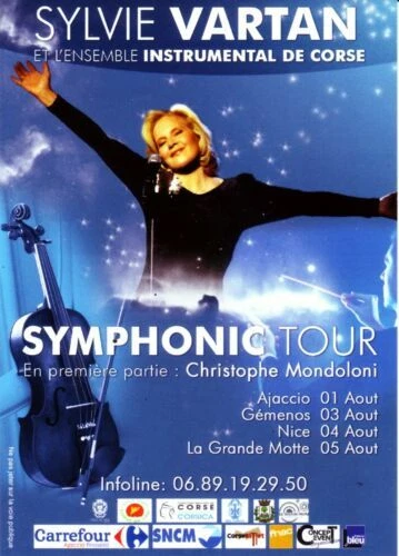 Programmes de concert et flyers de collection Sylvie Vartan