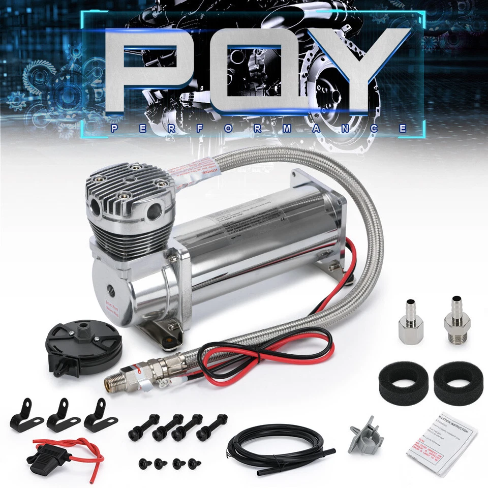 Bomba compresora de suspensión universal 12V 480C 3/8" NPT acero 200 PSI Foto 4 de 4