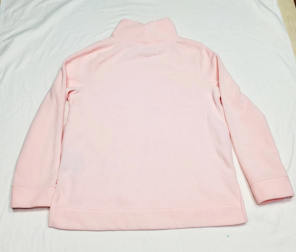 Tommy Hilfiger Women's Turtleneck Sweater Size Large Pink Long Sleeve Faux Fur - Image 2 of 4