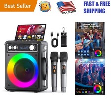 All-in-One Karaoke System with Wireless Mics  15W Speaker - Perfect for Parties