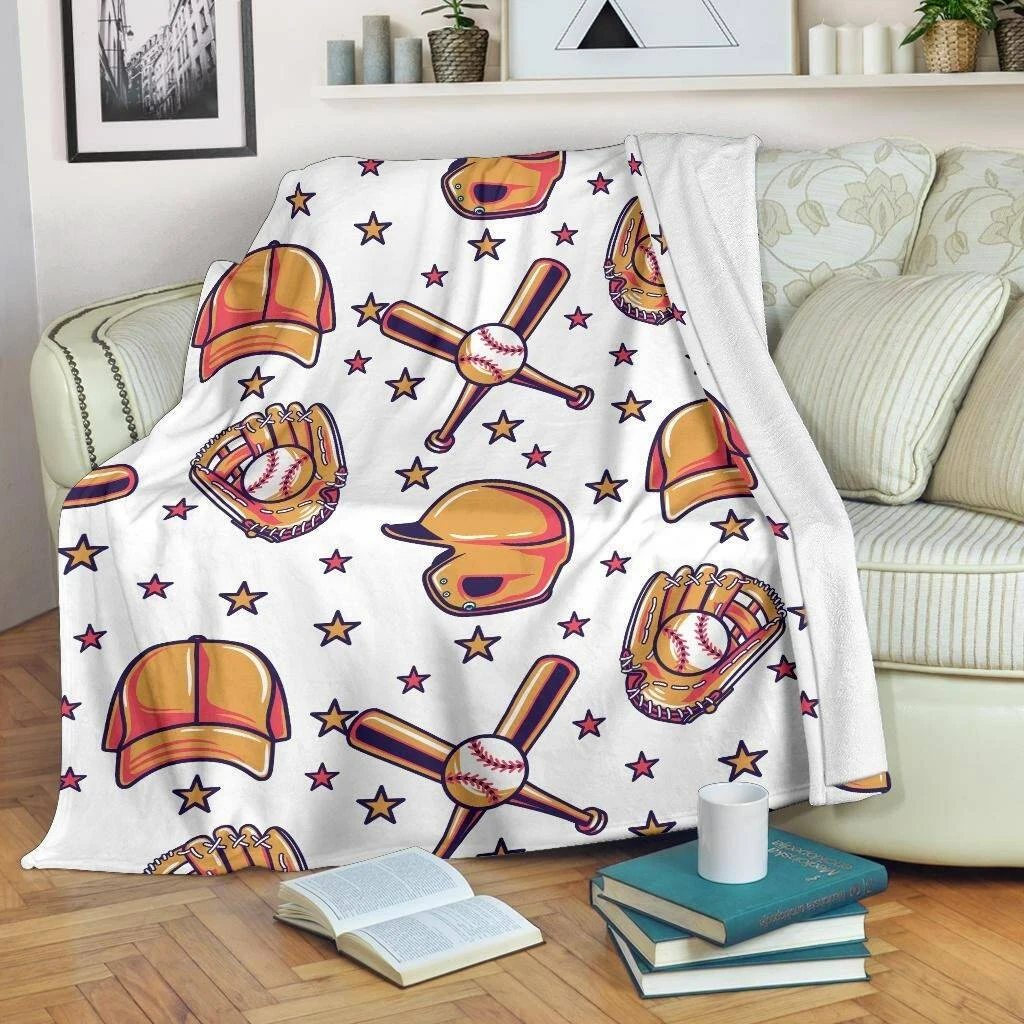Baseball Fleece Blanket Softball Baseball Gifts Home D cor Adult