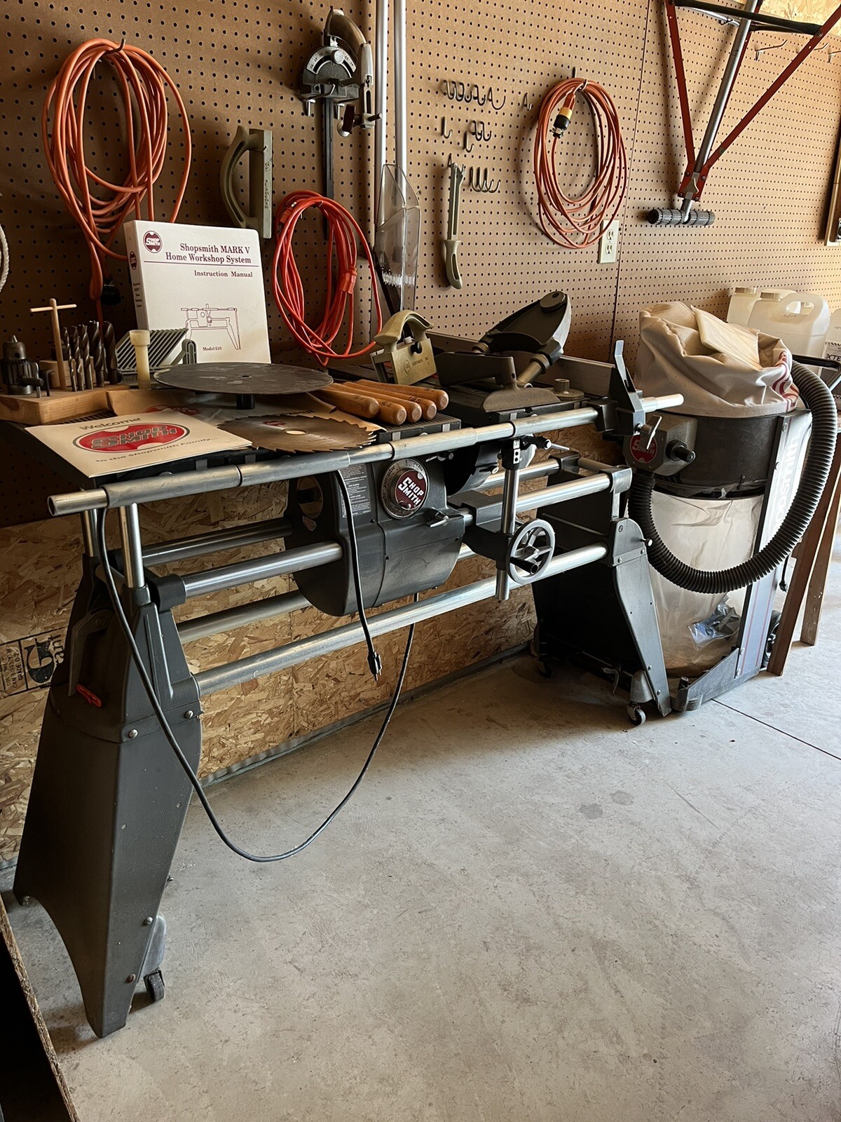 ShopSmith Mark V 510 Full Table & Fence Upgrade Kit Dust Collector