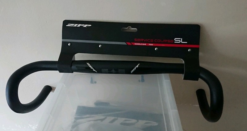 Zipp Service Course SL-70 Ergo Road Bike Handlebars - Polished Black 44cm NEW 