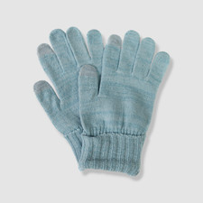 Style  Co Women's Blue Solid Shine Tech-Tip Gloves Sz O/S