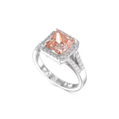 1.00Ct Vivid Pink Lab Grown CVD Diamond IGI 14k White Gold Engagement Ring - Picture 2 of 12