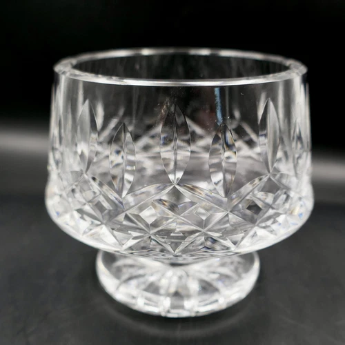 Waterford Crystal Lismore Open Sugar Footed Bowl 3.5x3.25" Vertical Cuts Vintage