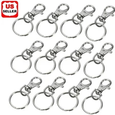 Lot of 25 50 100 pcs Lobster Clasps Swivel Trigger Clips Snap Hooks Bag Key Ring