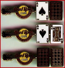 Hard Rock Cafe LAS VEGAS 2003 BLACKJACK GUITAR Ace & King Spades SPINNERS #19896