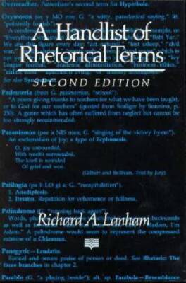 A Handlist of Rhetorical Terms - Paperback By Lanham, Richard A. - GOOD