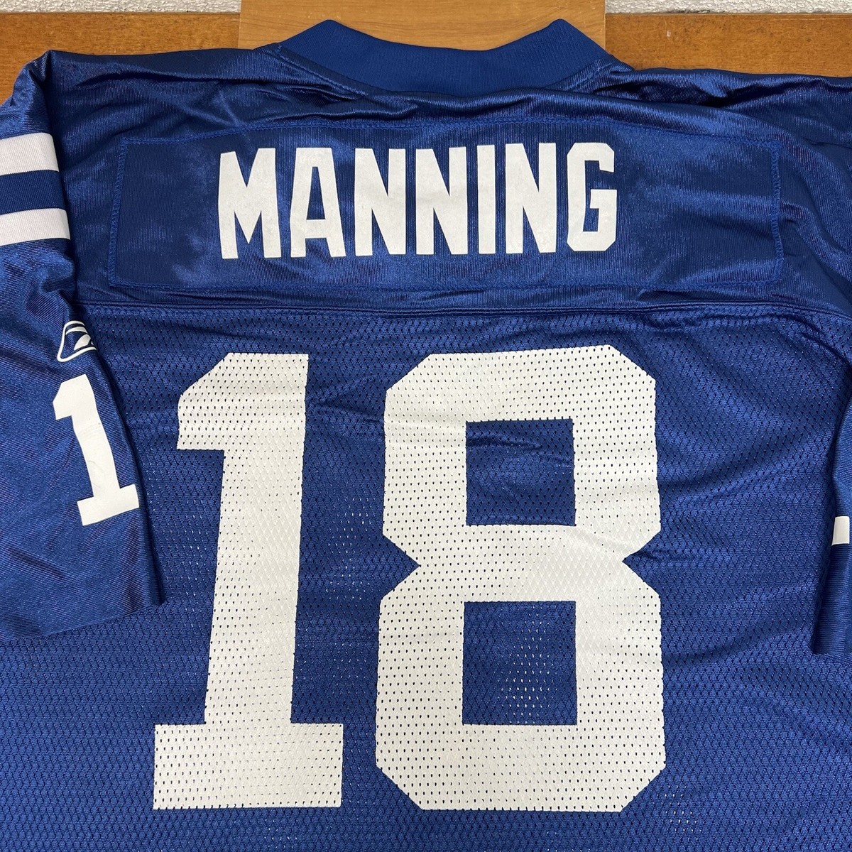 Indianapolis Colts Jersey Mens 2XL Blue #18 Manning Football NFL