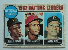1968 Topps #1 NL Batting Roberto Clemente MINT - 