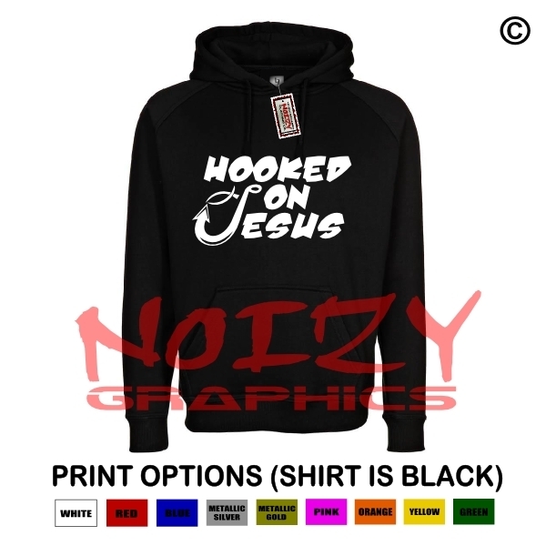 Hooked On Jesus Hoodie Christian Jesus Christ Sweatshirt Hooked On Jesus Hoodie Christian Jesus Christ Sweatshirt