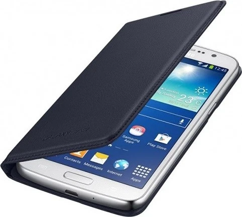 SAMSUNG CUSTODIA ORIGINALE FLIP BOOK WALLET COVER CASE GALAXY GRAND 2 G7105 BLU - Imagen 5 de 6
