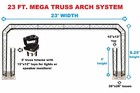 BLACK TRUSS ARCH KIT 23FT Width Mobile Portable DJ Lighting System Metal Bolts