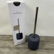 Pottery Barn Blomus Sono Toilet Brush Charcoal Scuffed OB Read NIB