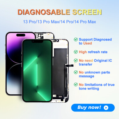 Diagnostic LCD Screen Display For iPhone 14 13 Pro Max True Tone|No IC Transfer