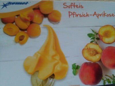 Komet Eispulver Softeispulver Speiseeispulver f.  Eism Pfirsich/Aprikose 1,4 kg.